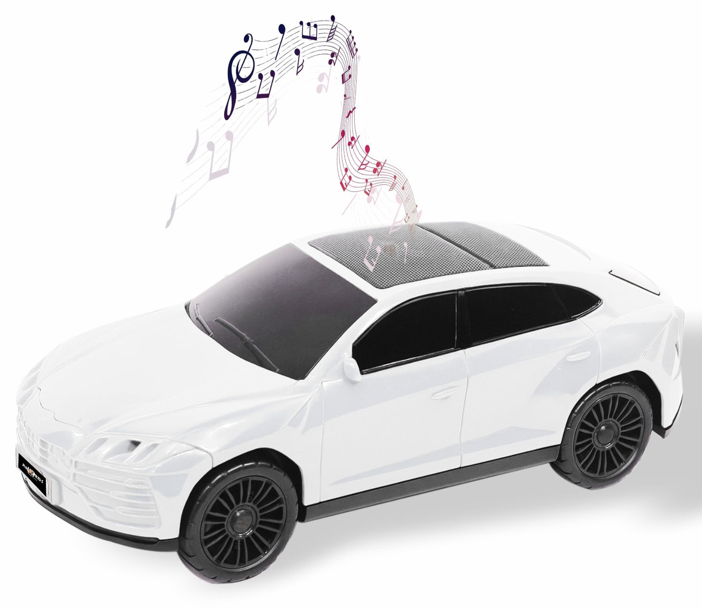 Pick Ur Needs Rechargeable Car-Shaped Speaker – RGB LED Light, USB/FM/SD Card, Type-C, 1200mAh